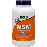 MSM (Methylsulphonylmethane) 1500mg Vegetarian 200 Tabs, NOW Foods