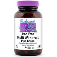 Multi Minerals Plus Boron, Iron Free, 90 Vcaps, Bluebonnet Nutrition