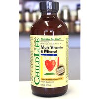 ChildLife Multi Vitamin & Mineral Liquid For Children, Natural Orange Mango, 8 oz