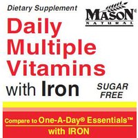 Daily Multiple Vitamins with Iron, 365 Tablets, Mason Natural