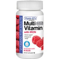Chewable Multivitamin with Iron for Adults, Berry Flavor, 60 Jellies, Yum-Vs Complete