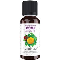 Muscle Zen Oil Blend, Muscular Massage Essential Oil, 1 oz, NOW Foods