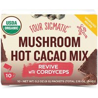 Mushroom Hot Cacao Mix, Revive with Cordyceps, 10 Packets, Four Sigmatic