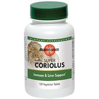 Mushroom Wisdom Super Coriolus (Turkey Tail), 120 Tablets, Maitake Products Inc.