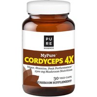 MyPure Cordyceps 4X Mushroom Supplement, 30 Vegetarian Capsules, Pure Essence Labs
