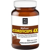 MyPure Cordyceps 4X Mushroom Supplement, 60 Vegetarian Capsules, Pure Essence Labs