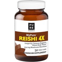 MyPure Reishi 4X Mushroom Supplement, 30 Vegetarian Capsules, Pure Essence Labs