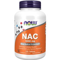 NAC 1000 mg (N-Acetyl Cysteine), 120 Tablets, NOW Foods
