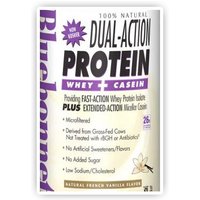 100% Natural Dual Action Protein Powder, Natural French Vanilla Flavor, 1.1 oz x 8 Packets, Bluebonnet Nutrition
