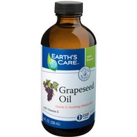 100% Natural Grapeseed Oil, 8 oz, Earths Care