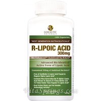 Natural R-Lipoic Acid 300 mg, 60 Veggie Capsules, Genceutic Naturals