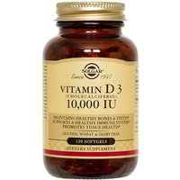 Natural Vitamin D3 (Cholecalciferol) 10,000 IU, 120 Softgels, Solgar