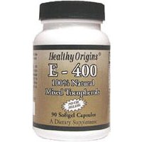 Natural Vitamin E-400IU, Mixed Tocopherols, 90 SoftGels, Healthy Origins