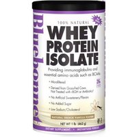 100% Natural Whey Protein Isolate Powder, Natural French Vanilla Flavor, 1 lb, Bluebonnet Nutrition