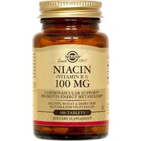 Niacin 100 mg (Vitamin B3), 100 Tablets, Solgar