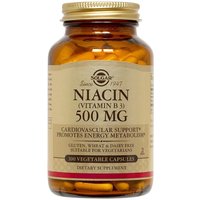 Niacin 500 mg (Vitamin B3), 100 Vegetable Capsules, Solgar