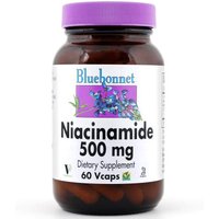 Niacinamide 500 mg, 60 Vcaps, Bluebonnet Nutrition
