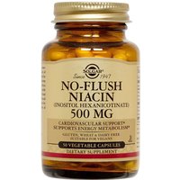 No-Flush Niacin 500 mg (Vitamin B3) (Inositol Hexanicotinate), 100 Vegetable Capsules, Solgar
