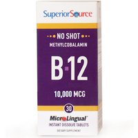 No Shot Methylcobalamin B12 10,000 mcg, 30 Instant Dissolve Tablets, Superior Source