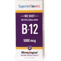 No Shot Methylcobalamin B12 5000 mcg, 60 Instant Dissolve Tablets, Superior Source