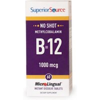 No Shot Methylcobalamin B12 1000 mcg, 60 Instant Dissolve Tablets, Superior Source