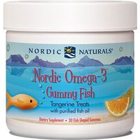 Nordic Omega-3 Gummy Fish, Chewable Fish Oil Tangerine, 30 Gummies, Nordic Naturals