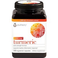 Youtheory Turmeric Extra Strength Formula 1000 mg, 150 Vegetarian Capsules