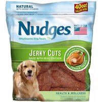 Nudges Health & Wellness Chicken Jerky Cuts Dog Treats, 40 oz (2.5 lb)