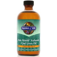 Olde World Icelandic Cod Liver Oil Liquid, Lemon Mint Flavor, 8 oz, Garden of Life