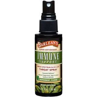 Olive Leaf Complex Throat Spray, Peppermint Flavor, 1.5 oz, Barleans Organic Oils