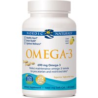 Omega-3 in Fish Gelatin Soft Gels, Lemon Flavored, 60 Fish Gels, Nordic Naturals