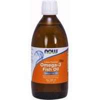 Omega -3 Fish Oil Liquid Lemon Flavored, 16.9 oz, NOW Foods