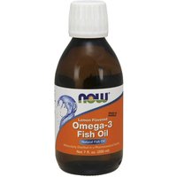 Omega -3 Fish Oil Liquid Lemon Flavored, 7 oz, NOW Foods
