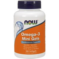 Omega-3 Mini Gels 180 EPA/120 DHA, 180 Softgels, NOW Foods