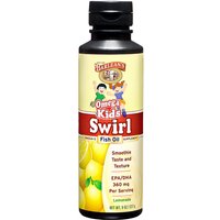 Omega Kids Swirl Fish Oil Liquid Supplement, Lemonade, 8 oz, Barleans Organic Oils
