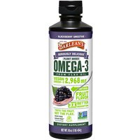 Omega Swirl Flax Oil Liquid Supplement, Blackberry, 16 oz, Barleans Organic Oils