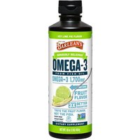 Omega Swirl Fish Oil Liquid Supplement, Key Lime, 16 oz, Barleans Organic Oils