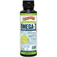 Omega Swirl Fish Oil Liquid Supplement, Key Lime, 8 oz, Barleans Organic Oils