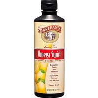 Omega Swirl Fish Oil Liquid Supplement, Lemon Zest, 16 oz, Barleans Organic Oils