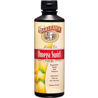 Omega Swirl Fish Oil Liquid Supplement, Lemon Zest, 8 oz, Barleans Organic Oils