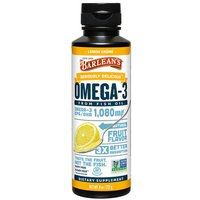 Omega Swirl Fish Oil Liquid Supplement, Lemon Zest, 8 oz, Barleans Organic Oils