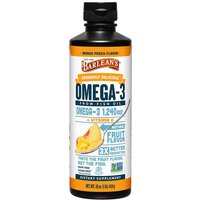 Omega Swirl Fish Oil Liquid Supplement, Mango Peach, 16 oz, Barleans Organic Oils