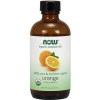 Orange Oil, Certified Organic Essential Oil, 4 oz, NOW Foods