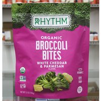 Organic Broccoli Bites, White Cheddar & Parmesan Flavor, 5.5 oz (156 g), Rhythm Superfoods