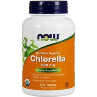 Chlorella 500 mg, Organic, 200 Tablets, NOW Foods