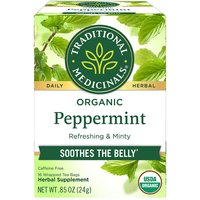 Organic Peppermint Tea, 16 Tea Bags, Traditional Medicinals Teas