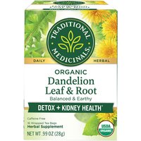 Organic Dandelion Leaf & Root Tea, 16 Tea Bags, Traditional Medicinals Teas