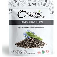 Organic Dark Chia Seeds, Value Size, 16 oz (454 g), Organic Traditions