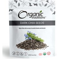 Organic Dark Chia Seeds, 8 oz (227 g), Organic Traditions