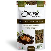 Organic Dark Chocolate Covered Almonds, 3.5 oz (100 g), Organic Traditions